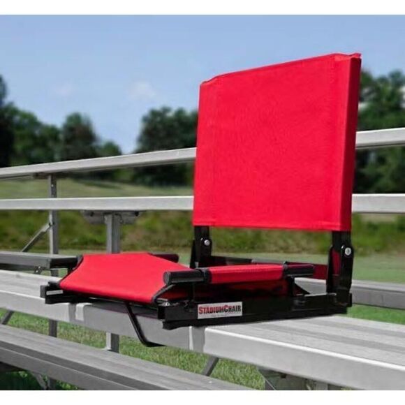 The Stadium Chair Company Heavy Duty Game Changer Foldable Stadium Seat Red OS - Picture 2 of 6